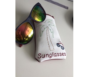 Stickdatei - Flamingo Palme Fransenappli